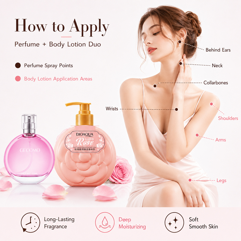 Coffret Parfum Femme GECOMO 50 - Perfume Fragrance Body Lotion avis et prix